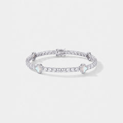 Ice Clover Bracelet - silver tone