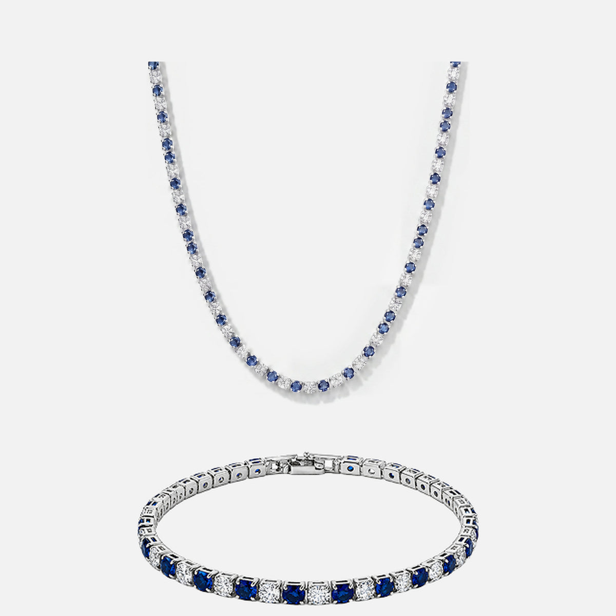 Aspen Marine tennis chain and matching tennis bracelet set